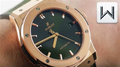 hublot classic fusion king gold green|hublot classic fusion review.